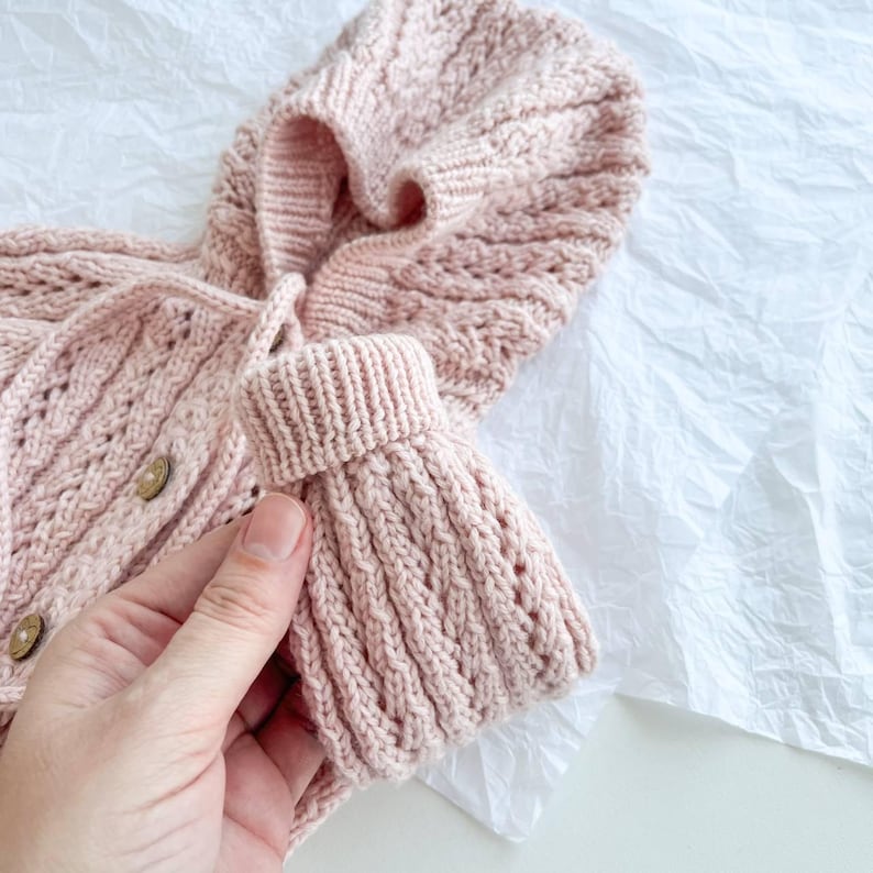 Pink Merino Wool Baby Romper